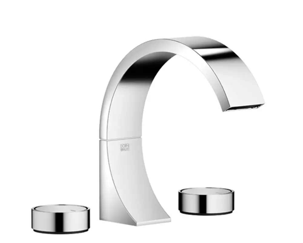 Dornbracht-CYO-Waschtisch-Dreilochbatterie-mit Ablaufgarnitur-Ausladung 167mm-Dark Chrome, 20713811-19 Galeriebild 1